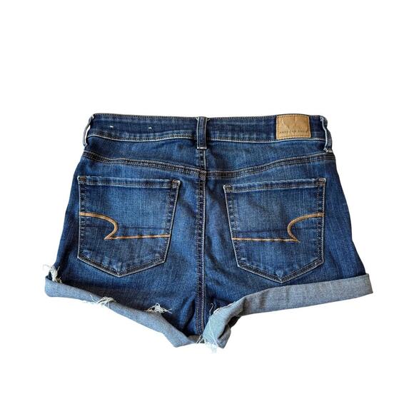 American Eagle rolled cuff Jean shorts size women's 8, Next Level Stretch - Picture 2 of 9
